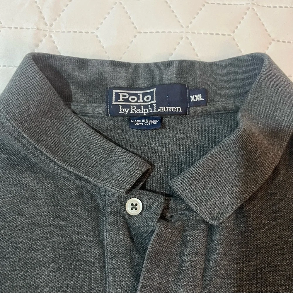 Polo Ralph Lauren Classic Cotton Piqué Short Sleeve Shirt Dark Heather Grey XXL